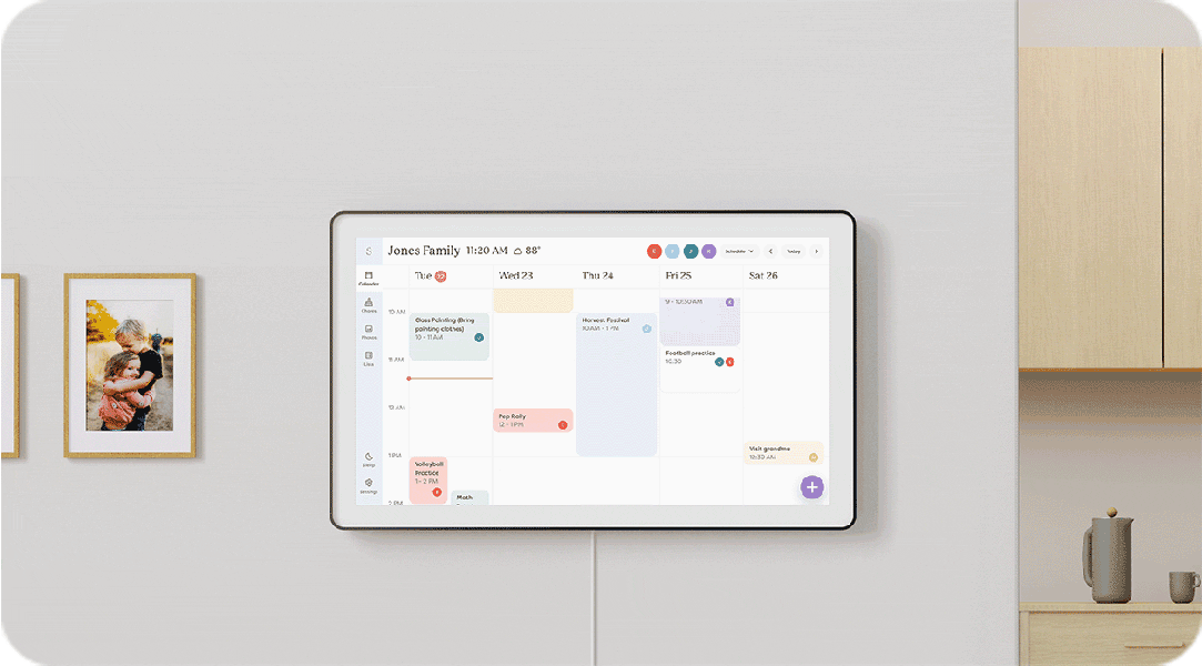 Skylight Calendar turns into a screensaver