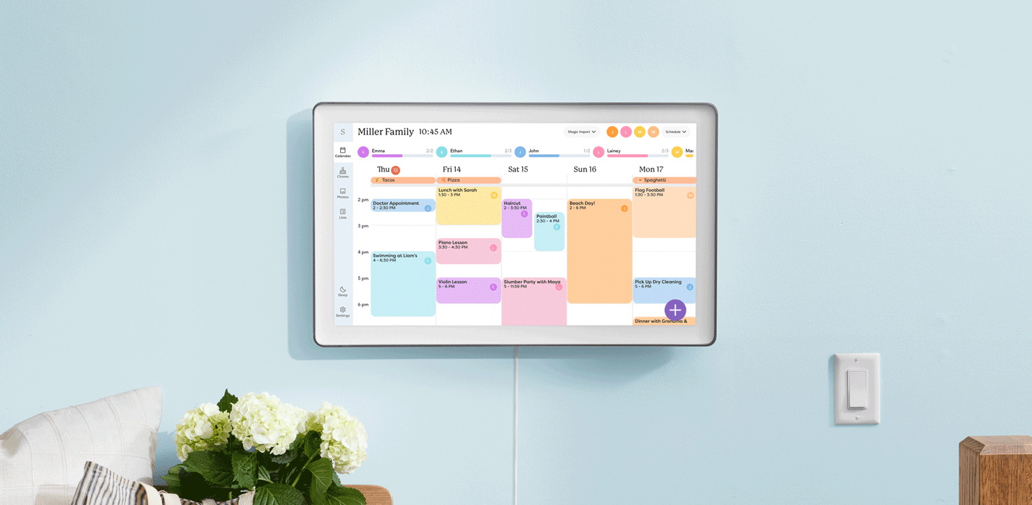 Skylight Calendar turns into a screensaver